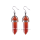 Natural Gemstone Healing Hexagonal Columns Crystal Hook Earring